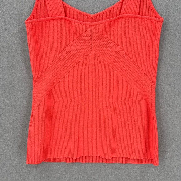 RAG & BONE Top Womens Medium Coral Orange Asher Tank Stretch Knit Shirt - Picture 10 of 15